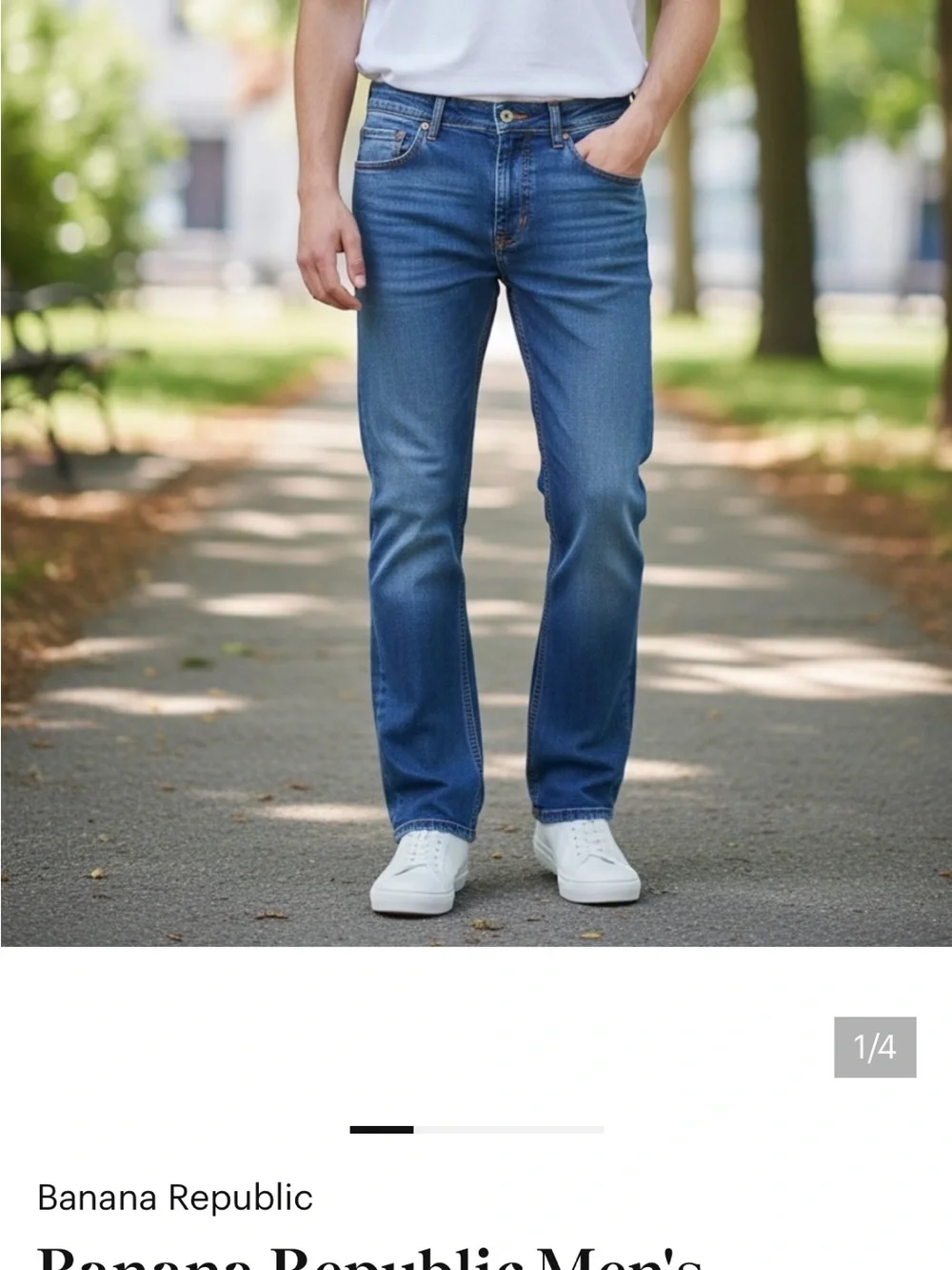 Banana Republic Traveler Slim Fit Men's Jeans - Medium Blue